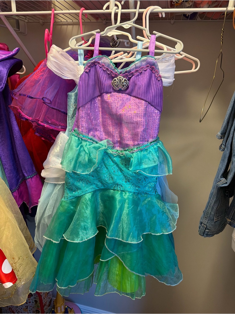 Disney Purple and Teal Mermaid Princess Costume Dress